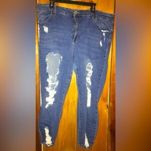 Rue21 ripped high rise jeans size 24